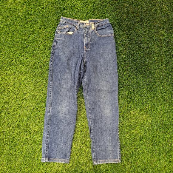 SASSON Tapered Denim Jeans Womens 2/3 26x26 TALON Zip Retro - Picture 1 of 16